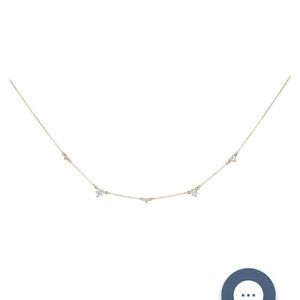 Adina Reyter 5 Diamond Amigos Necklace 14k yellow gold with 5 mix size diamonds